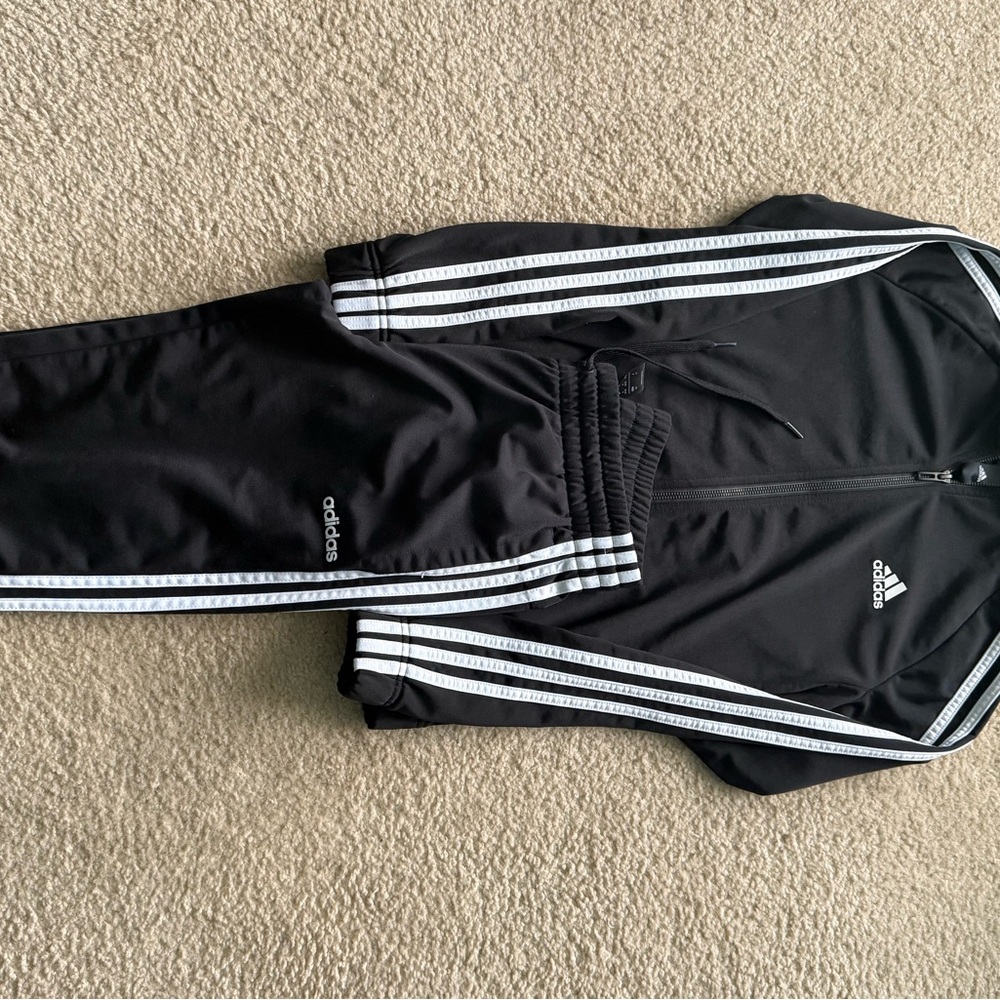 Adidas Black and White Track Pants & Joggers